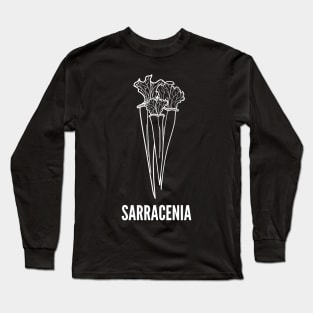Copy of Sarracenia Pitcher Plant Carnivorous Plant Black and White Gift for women and men Long Sleeve T-Shirt